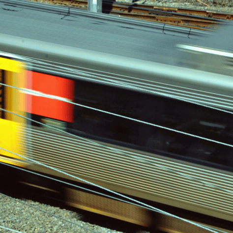 Sydney train with motion blur