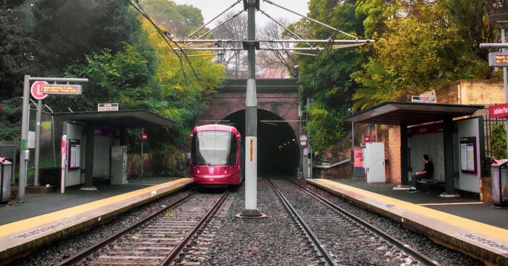 Sydney Light Rail at Jubilee Park station