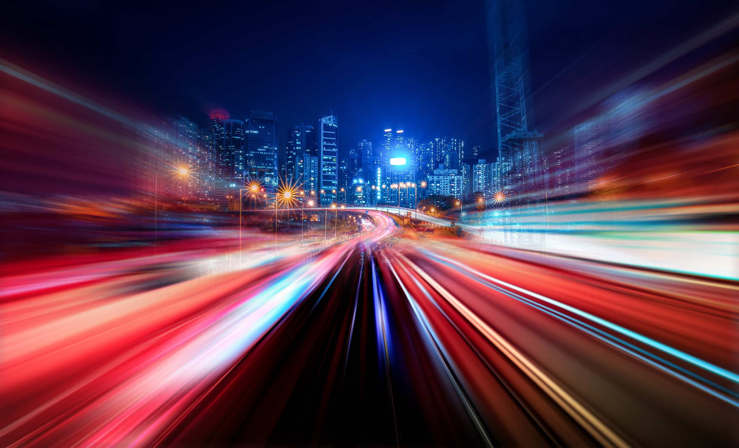 Public Transit Light Trails