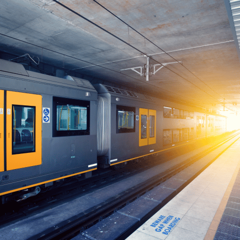 Sydney train underground platform