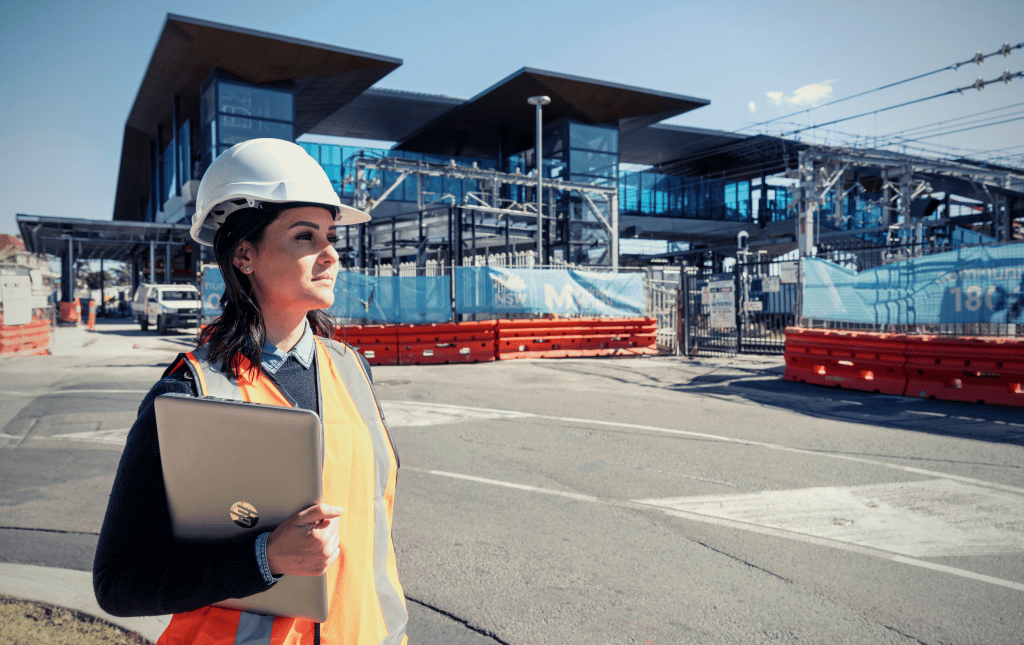 Systra Engineer visiting work site