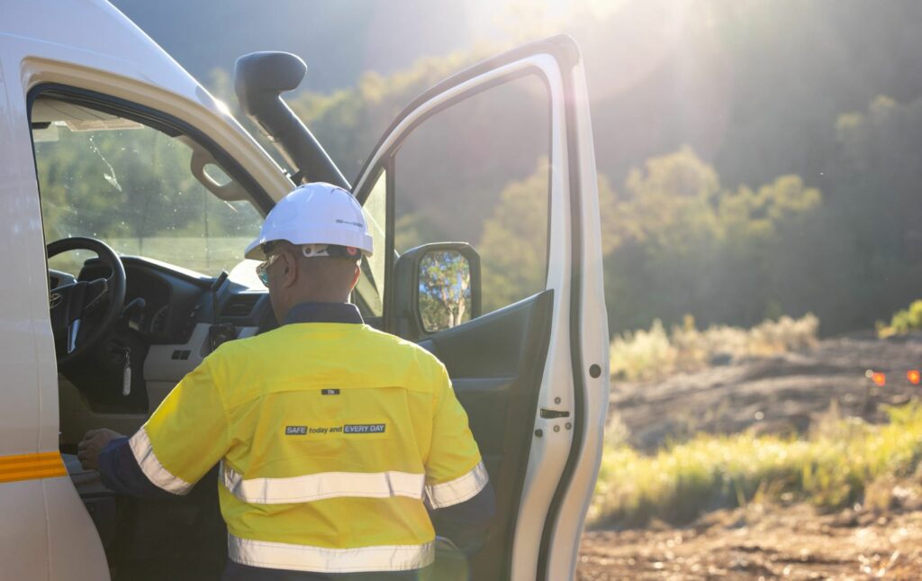 Man working at Borumba Pumped Hydro