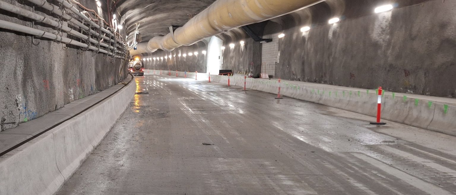 Tunnelling works in progress on the Western Harbour Tunnel, Sydney