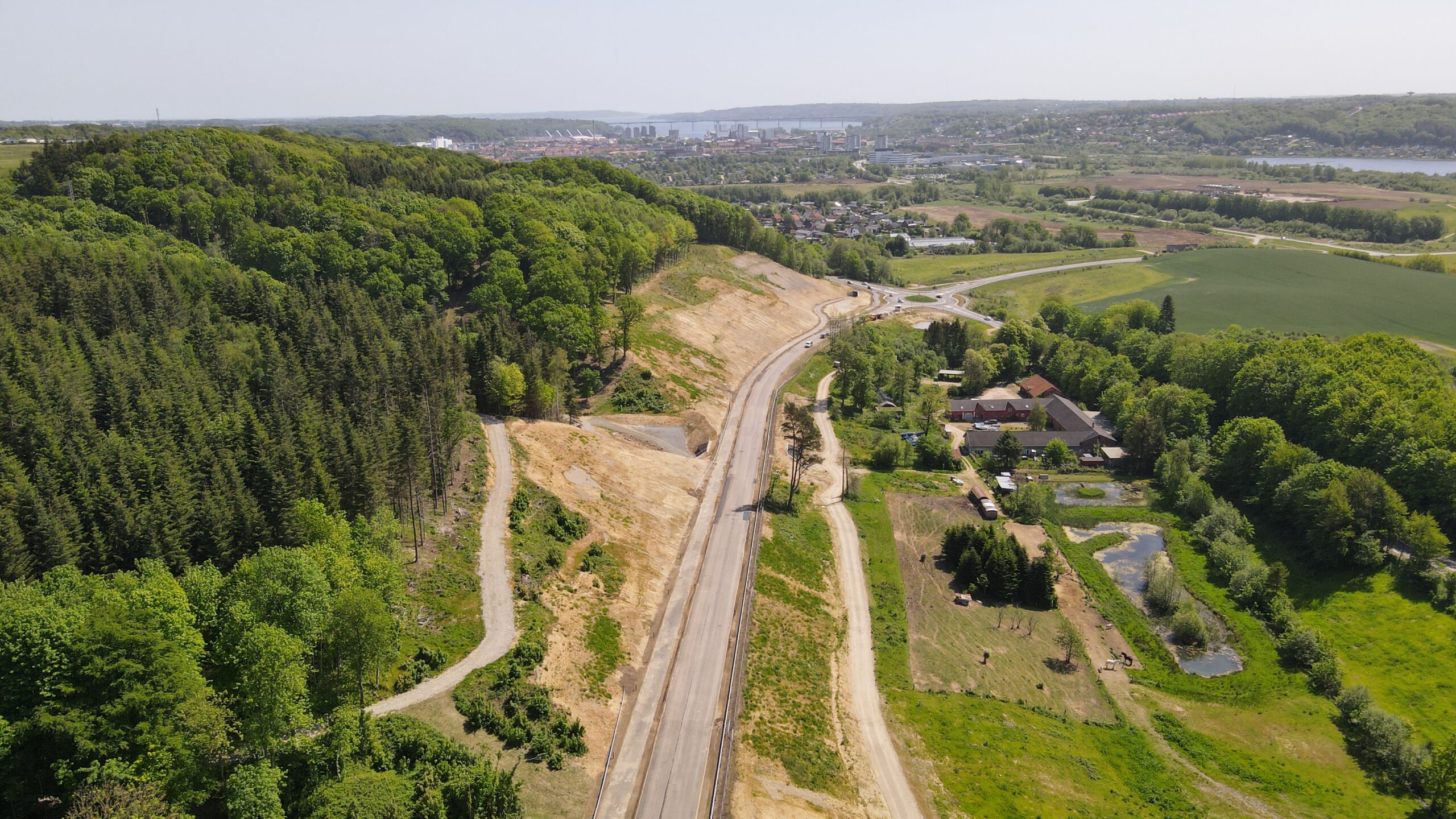 Uhre omfartsvej set fra oven