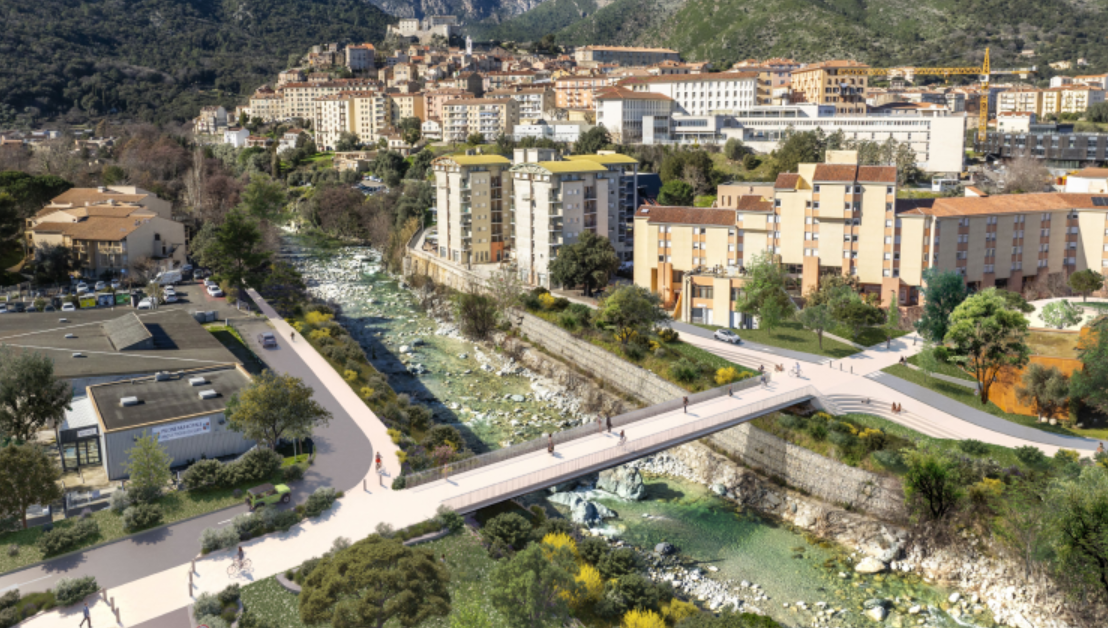 Une passerelle signée SYSTRA France à Corte, en Corse