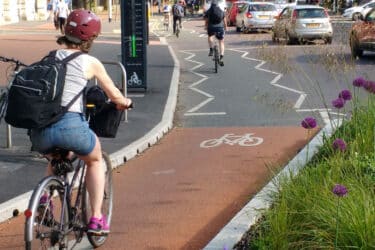 Cycle lane, Oxford Road, Manchester