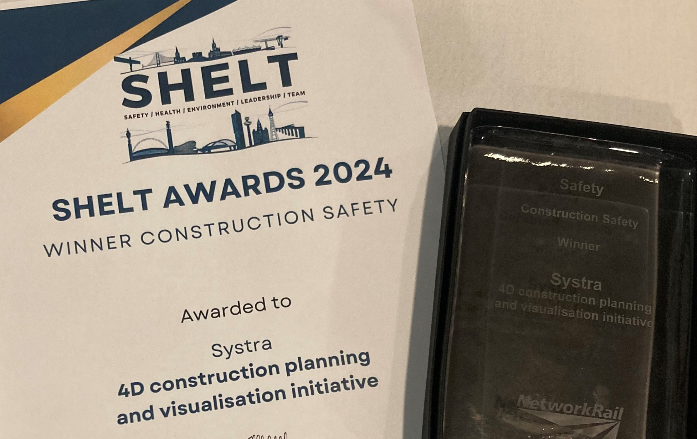 SYSTRA scoops prestigious Network Rail SHELT construction safety award