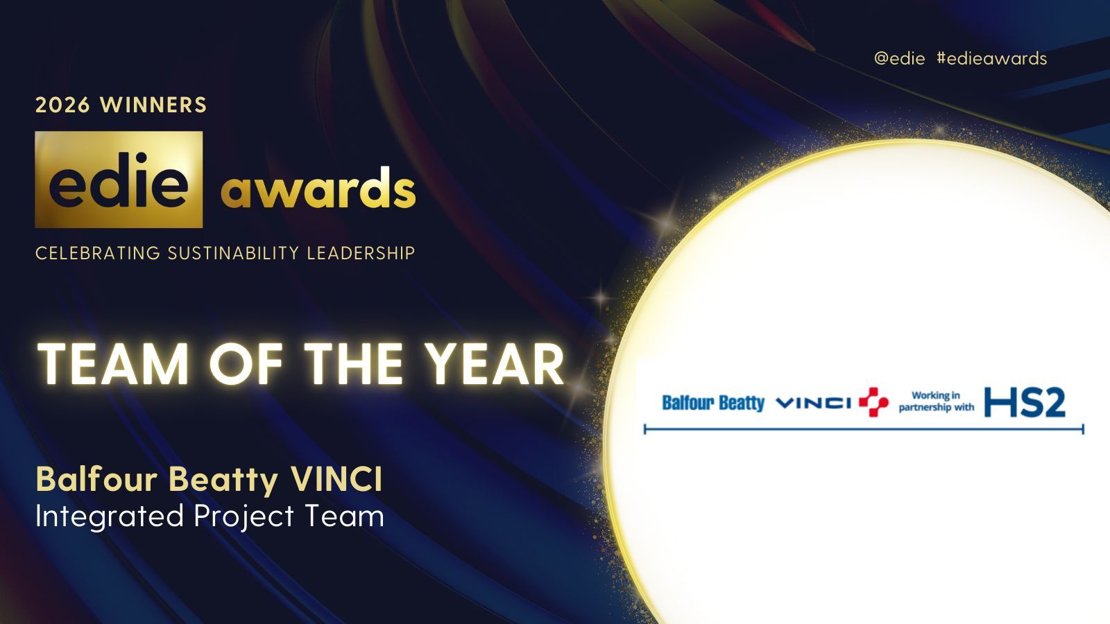 HS2 Integrated Project Team wins at the edie Awards 