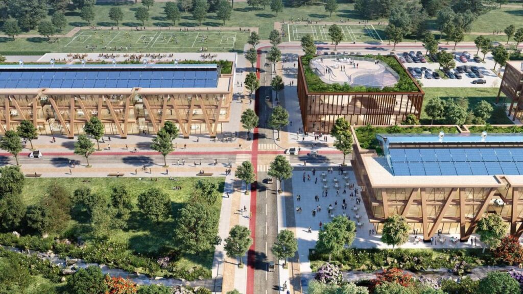 Aerial masterplan of Milton Park 2040 vision