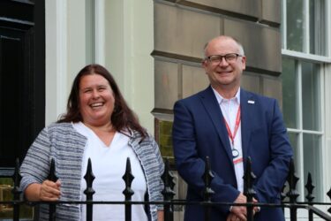 Isla Jackson of Civic and Malcolm Neil of SYSTRA