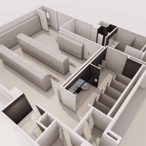 Amtrak Beech Grove Shops Building 46 Diesel Shop Locker Room Upgrades